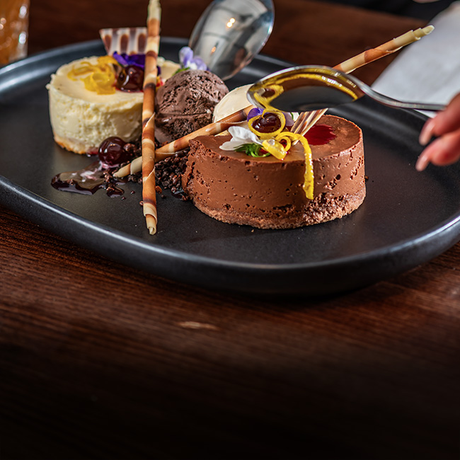 Dessert menu at The Prince of Wales