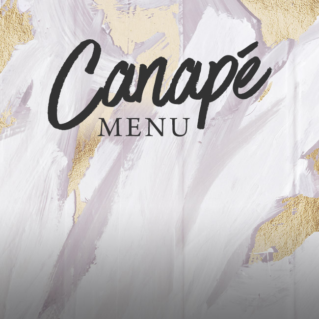 Canapé menu at The Prince of Wales